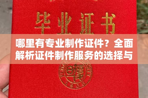 孝昌哪里有专业制作证件？全面解析证件制作服务的选择与注意事项