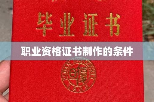 孝昌职业资格证书制作的条件