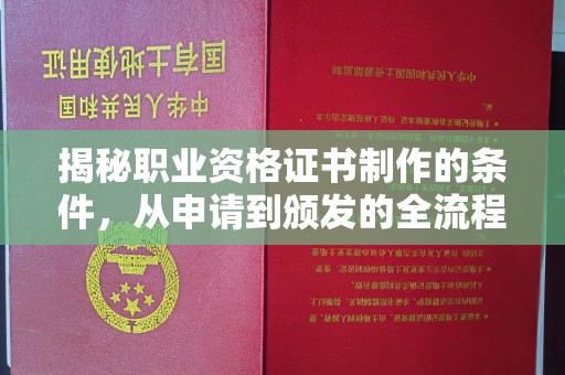 孝昌揭秘职业资格证书制作的条件，从申请到颁发的全流程解析
